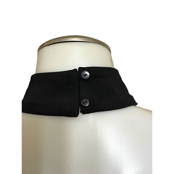 Halter Neck Black Bodycon Midi Dress With Strappy Cutout Detail & Back Zipper Cl - Picture 11 of 12